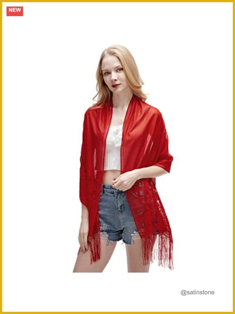 Evening Shawl Wrap Pashmina Wedding Party Scarf Fringe Lace